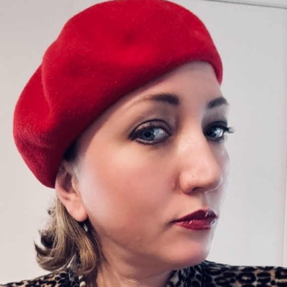 Schneider K. Red wool beret. OS - Picture 4 of 5